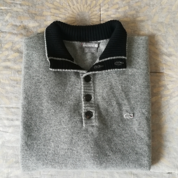 Lacoste Other - Lacoste Men's cashmere long sleeve sweater size XL